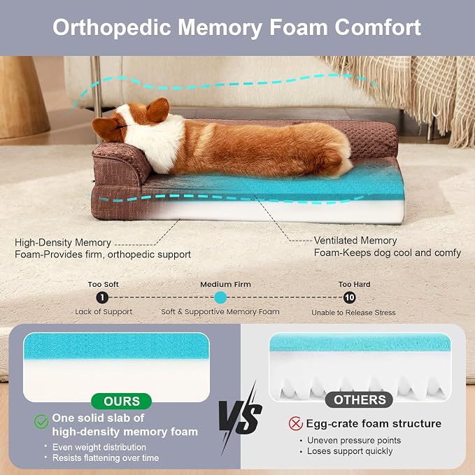 Orthopedic Dog Bed Medium Size Dog, Memory Foam Dogs Bed - Image 6