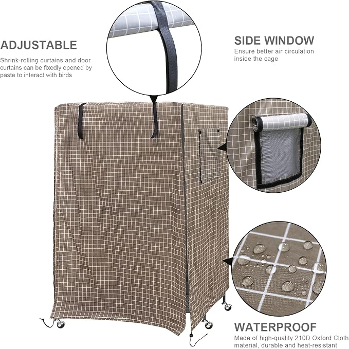 Ymiko Birdcage Cover Universal Windproof Cage Cover - Image 5