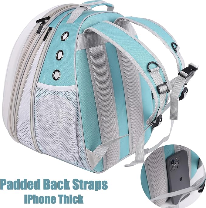 Front Expandable Cat Backpack Carrier, Fit up to 20 lbs, Space Capsule Bubble - Image 4
