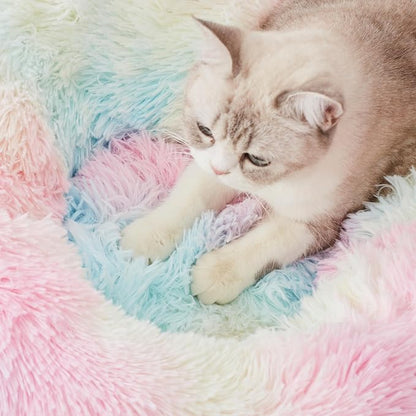 WESTERN HOME WH Calming Dog & Cat Bed, Anti-Anxiety Donut Cuddler Warming Cozy - Image 5