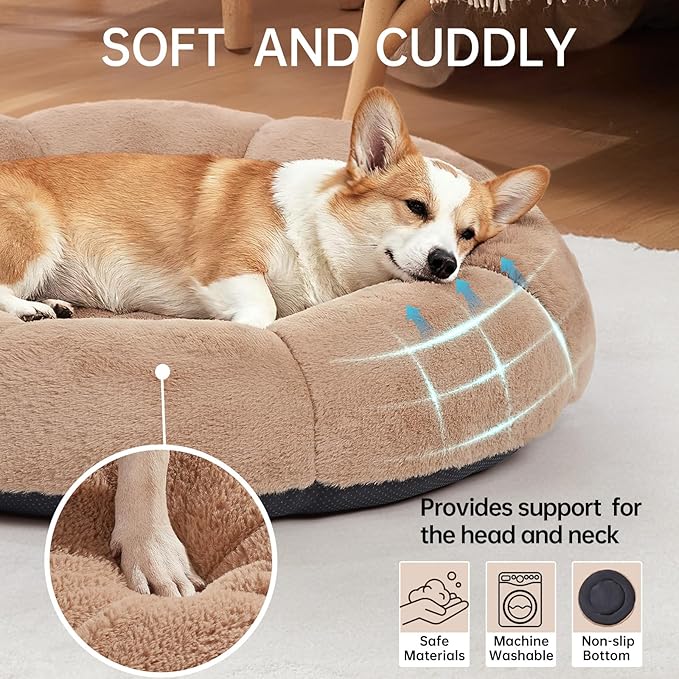 OhGeni 31 inches Calming Donut Orthopedic Dog & Cat Bed - Image 4