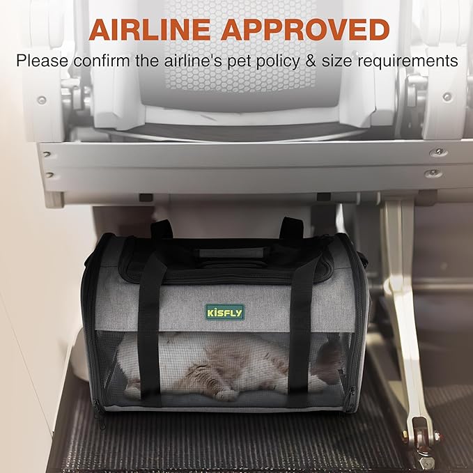 TSA Approved Pet Carrier in Cabin, Top-Open Portable Dog Carrier - Image 3