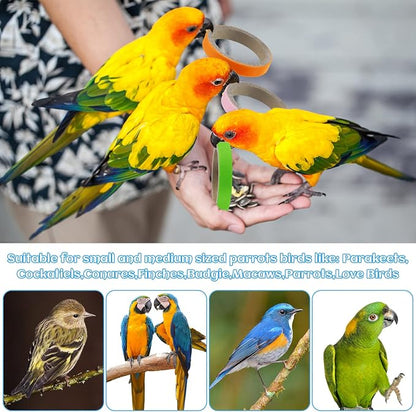 Jenaai 24 Pcs Chew Bagels Bird Toys - Image 4