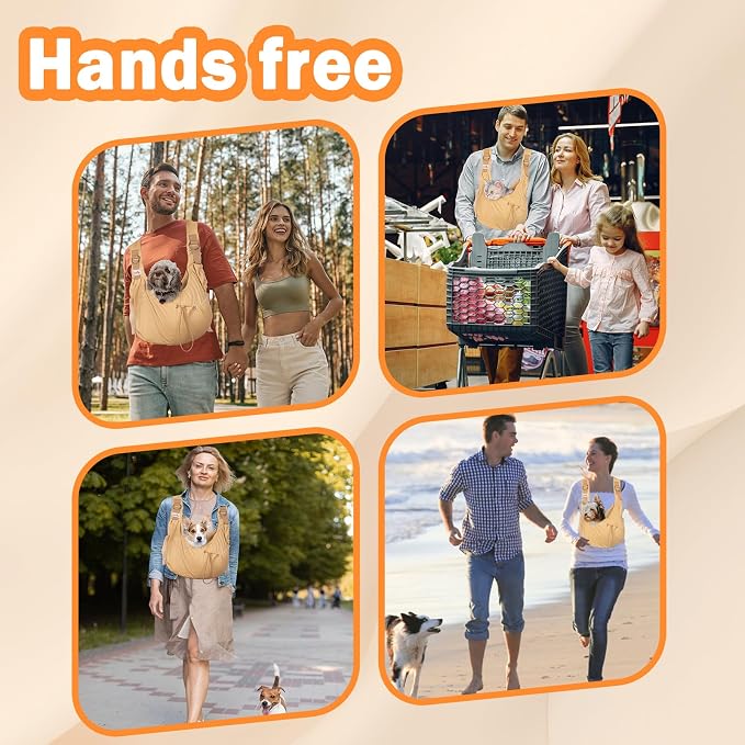 Dog Sling Carriers for Small Dogs, Carrier Sling for Cats and Puppy, Carrying - Image 6