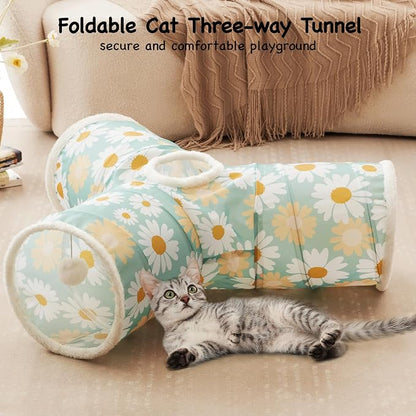 Tempcore Pet Cat Tunnel Tube Cat Toys 3 Way Collapsible, Cat Tunnels - Image 4