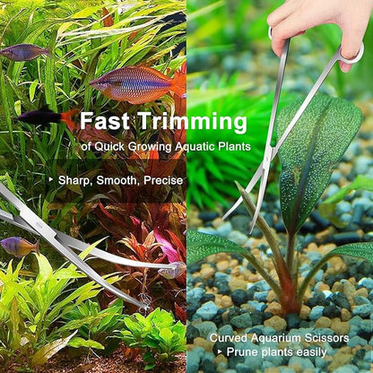 4Pcs Aquascaping Tools, Jeimier Aquascape Kit, Long and Strong Aquarium Tweezers - Image 4