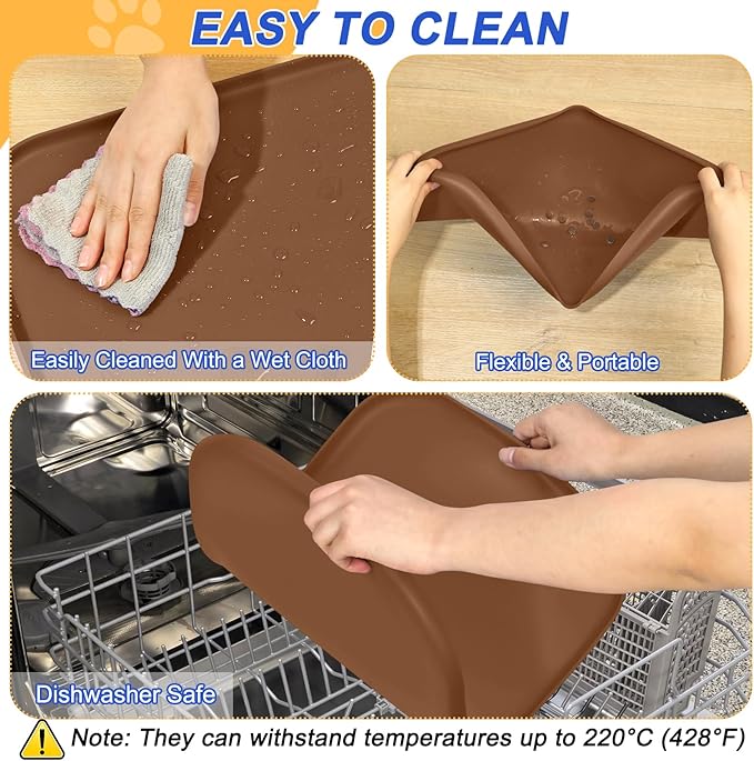 Silicone Pet Feeding Mat with Raised Edge - Image 6