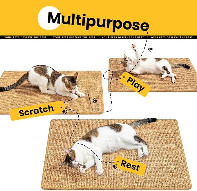 Cat Scratcher Mat, Sisal Cat Scratch Pad - Image 5
