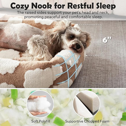JOEJOY Small Dog Bed for Small Dogs, Rectangle Washable Orthopedic Dog Bed - Image 2