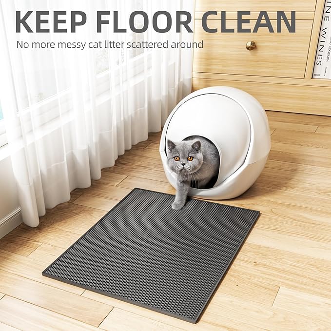 ESTHELLO Cat Litter Mat, Cat Litter Trapping Mat, Honeycomb Double Layer Design - Image 7