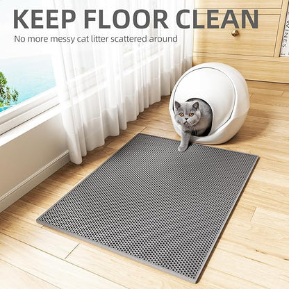 ESTHELLO Cat Litter Mat Large, Cat Litter Trapping Mat, Honeycomb Double Layer - Image 7