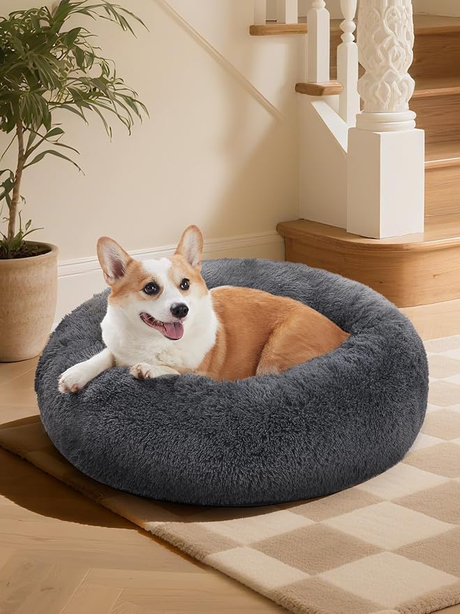 OhGeni 31 inches Calming Donut Orthopedic Dog & Cat Bed by OhGeni