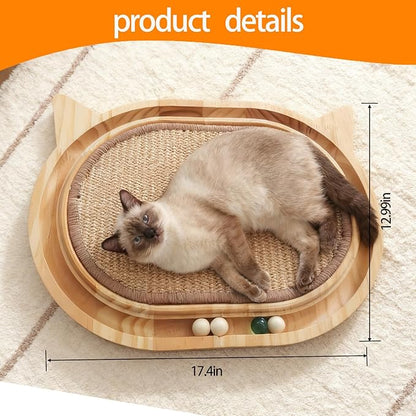 Wooden Interactive Cat Scratcher Toy - Image 2