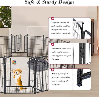 Dog Playpen 32 inch 40 Panels Indoor Outdoor Dog Pen - Image 4
