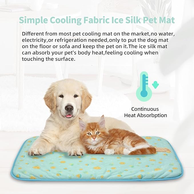 NWK Pet Cooling Mat -39’’ X 27’’ Ice Silk Cooling Mat - Image 3