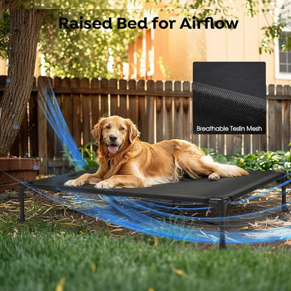 Veehoo Orthopedic Elevated Dog Bed + Removable Fluffy Pillow-Top Mat, Plush Dog - Image 6