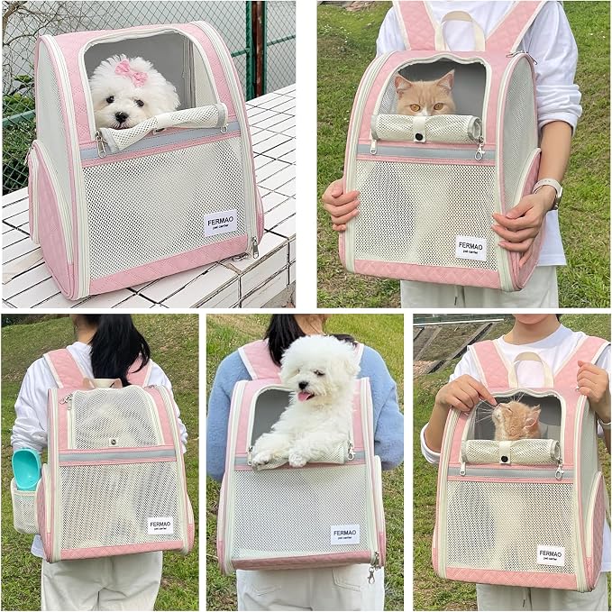 Cat Backpack Carrier for Small Dogs and Medium cat Puppy Kitten Bunny Pet - Image 4