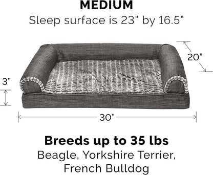 Furhaven Orthopedic Dog Bed for Medium/Small Dogs w/ Removable Bolsters & - Image 2