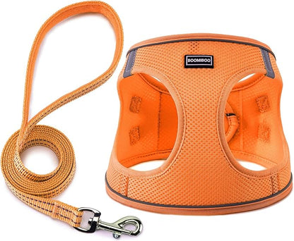 Dog Harness with Leash Set, No Pull Adjustable Reflective Step-in Puppy Pet by BOOMIBOO