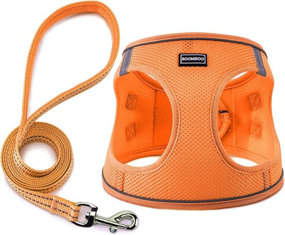 Dog Harness with Leash Set, No Pull Adjustable Reflective Step-in Puppy Pet by BOOMIBOO