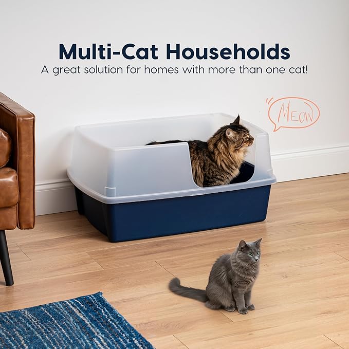 IRIS USA XX-Large Side Entry Cat Litter Box, Open Top Extra Large Litter Box - Image 5