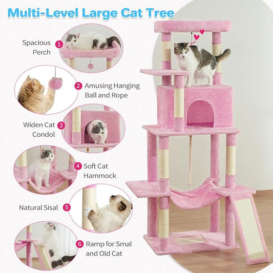 Cat Tree Tower 63in Multi-Level Cat Tower - Image 2