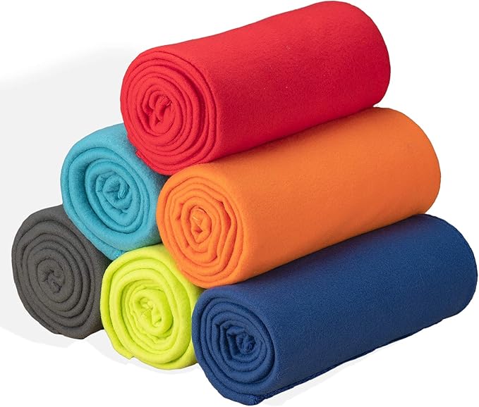 Fleece Blanket Bulk Pack of 6 Cozy Fleece Throw Blankets 50x60 Warm Soft by SPEICALGLORY