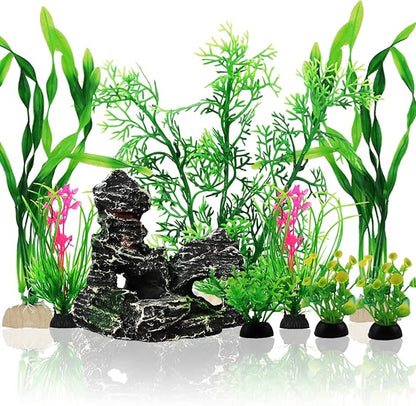 Fish Tank Accessories Aquarium Decorations Plants, Aquarium Decor Plastic Plants by Unknown