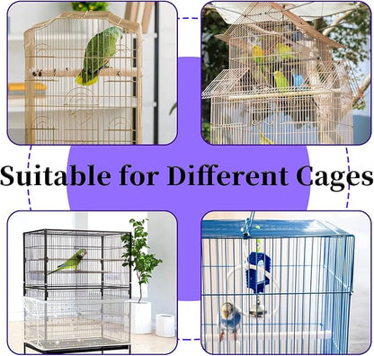 Daoeny Large Bird Cage Cover, Bird Cage Seed Catcher, Adjustable Soft Nylon - Image 5