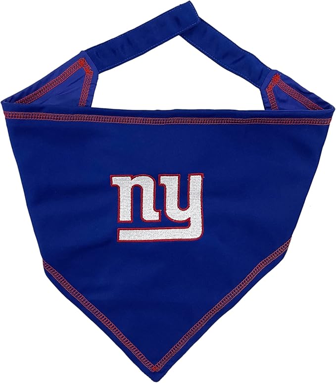 NFL New York Giants TIE Bandana, Large/X-Large. Dog Bandana Scarf Bib by PETSFIRST