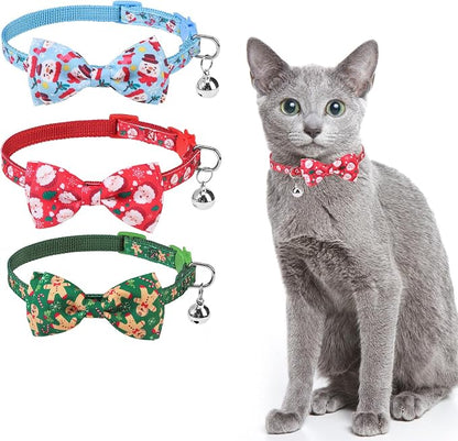 SCENEREAL Christmas Cat Collar Breakaway by SCENEREAL