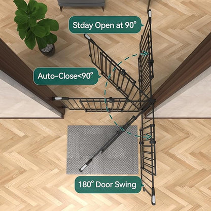Babelio Baby Gate for Stairs, Kitchen & Doorways, No Bottom Bar| One-Handed - Image 5