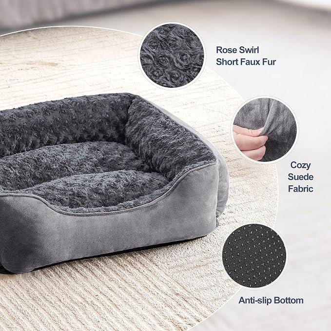 JOEJOY Rectangle Dog Bed for Large Medium Small Dogs - Image 2