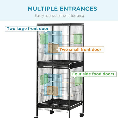 PawHut Large Bird Cage with 1.7 ft. Width - Image 4