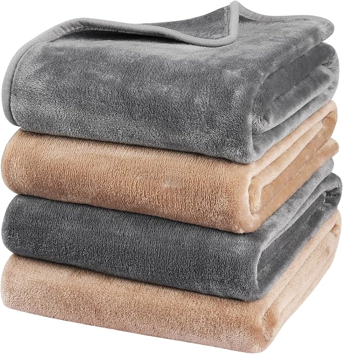 Onarway Dog Blanket Washable for Puppy: 4 Packs Dog Blankets 40”x28” by Onarway