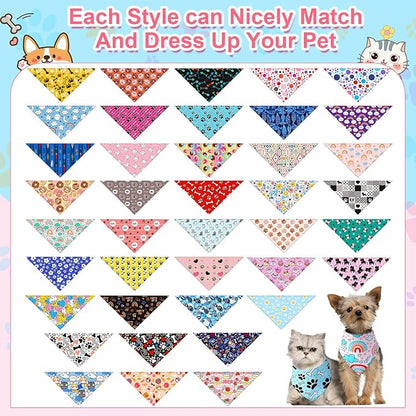 Amylove 120 Pcs St. Patrick's Day Dog Bandanas Bulk Holiday Triangle Dog Pack - Image 3