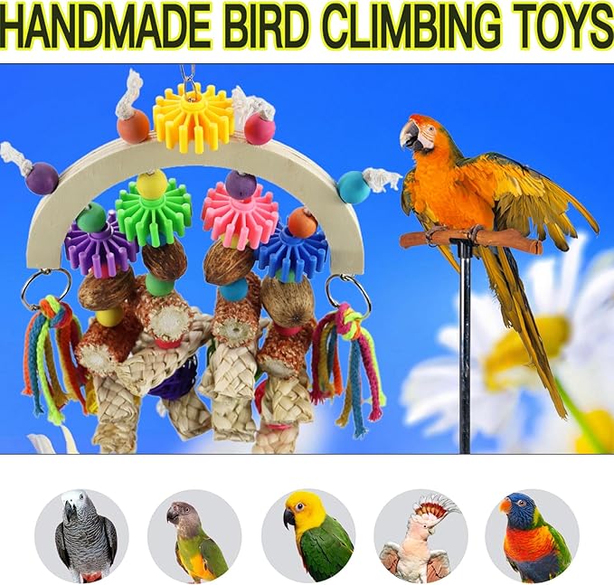 Bird Toys - Natural Corncob Wood & Mango Chew Toys - Image 6