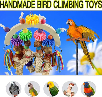Bird Toys - Natural Corncob Wood & Mango Chew Toys - Image 6