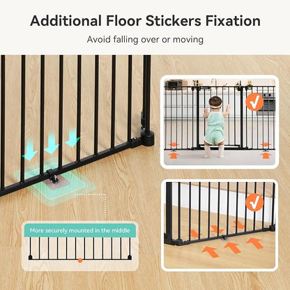 COMOMY 80" Extra Wide Baby Gate, Dog Gate - Image 6