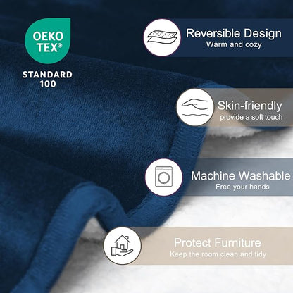 gogobunny Dog Blanket, Waterproof Reversible Sherpa Fleece Throw Blanket - Image 3