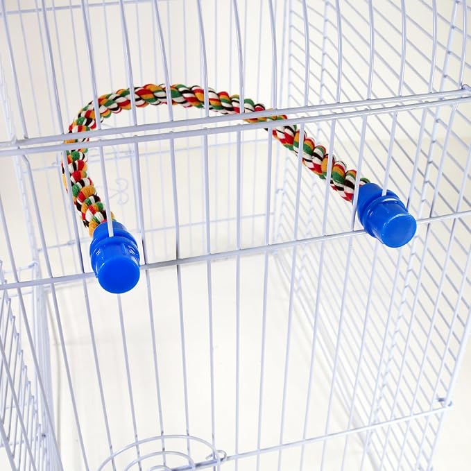 PENN-PLAX Bird Life Multicolored and Flexible Rope Perch – Create Fun, Colorful - Image 4
