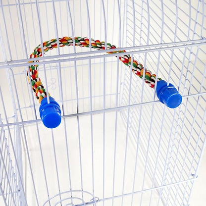 PENN-PLAX Bird Life Multicolored and Flexible Rope Perch – Create Fun, Colorful - Image 4