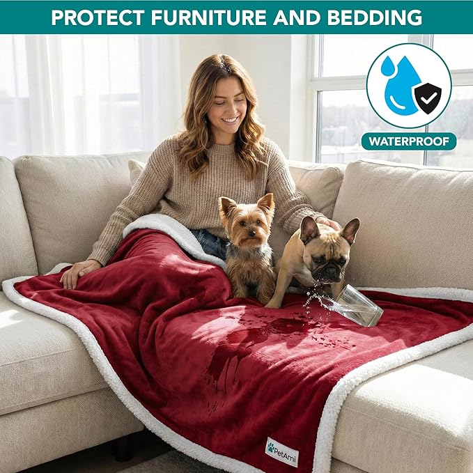 PetAmi Waterproof Dog Blanket for Medium Large Dog Puppy Cat Throw for Couch - Image 2
