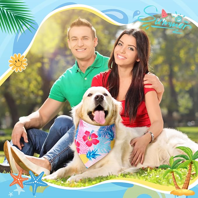 Weewooday 50 Pcs Hawaiian Dog Bandanas Bulk - Image 7