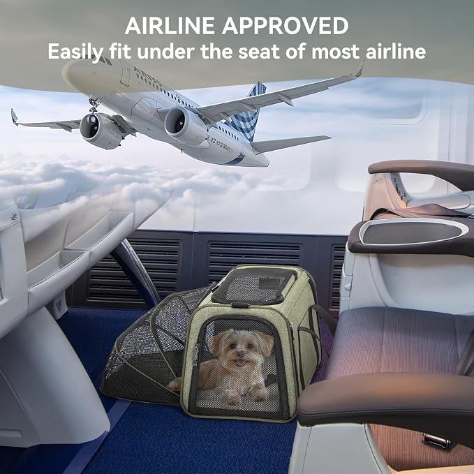 Petsfit Expandable Cat Carrier Dog Carrier, Airline Approved Soft-Sided - Image 8