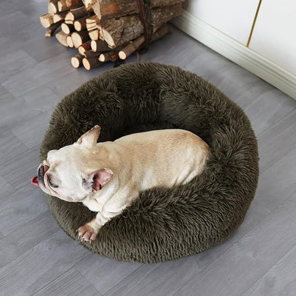 Calming Donut Dogs Beds for Small Dogs Washable, 23inch Plush Round Pet Bed for - Image 7