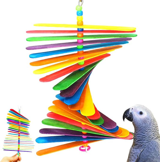 Bonka Bird Toys 867 Big Stick 9.50" x 6", Medium Parrot Chew Cage Toy, and by BonkaBirdToys