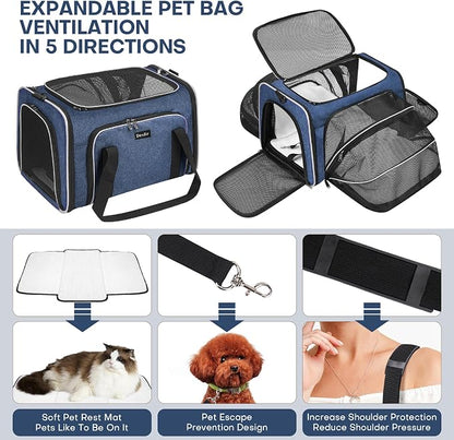 Premium Pet Carrier – Dog & Cat Travel Bag, Airline Approved, Soft-Sided Design - Image 6