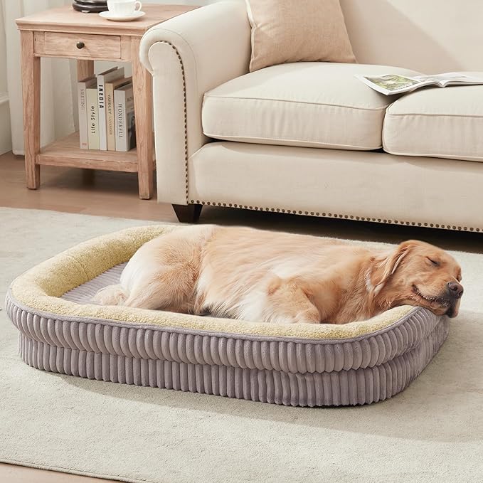 Orthopedic Dog Bed for Medium Dogs Breeds, High Density Egg Crate Foam Dog Sofa by DEBANGHOME