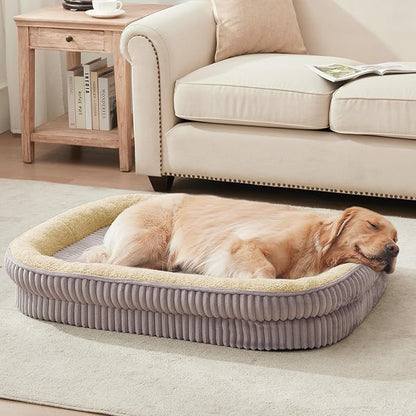 Orthopedic Dog Bed for Medium, Large Dogs Breeds, High Density Egg Crate Foam by DEBANGHOME
